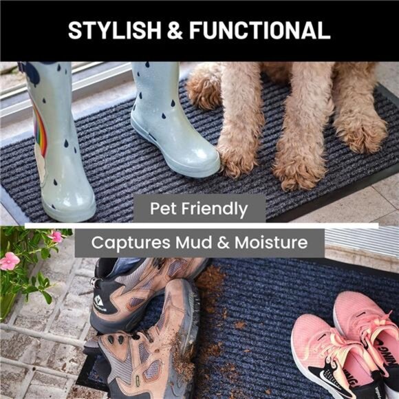 Front Door Mat Welcome Floor Mats - Entryway Indoor Outdoor Entrance Doormat - Picture 3 of 7